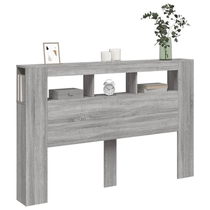 Grey Sonoma LED Headboard 160x18.5x103.5 cm - Engineered Wood