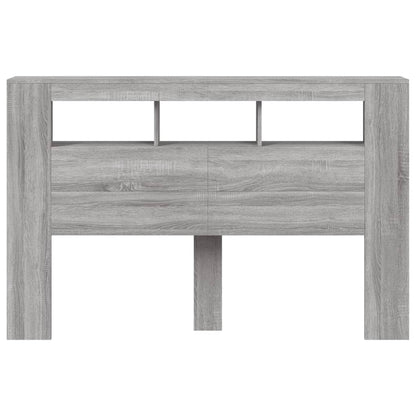 Grey Sonoma LED Headboard 160x18.5x103.5 cm - Engineered Wood