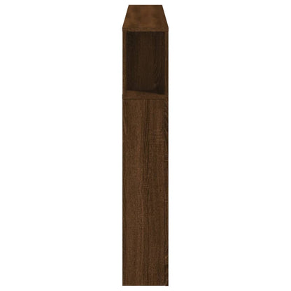 Brown Oak LED Headboard, Engineered Wood, 160x18.5x103.5 cm