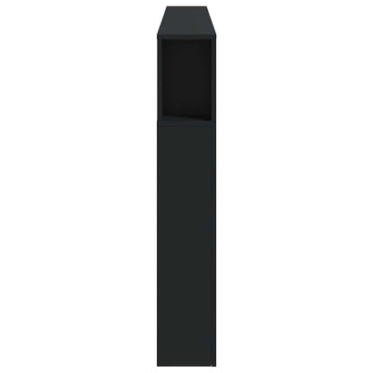 Sleek Black LED Headboard, 200cm, Engineered Wood