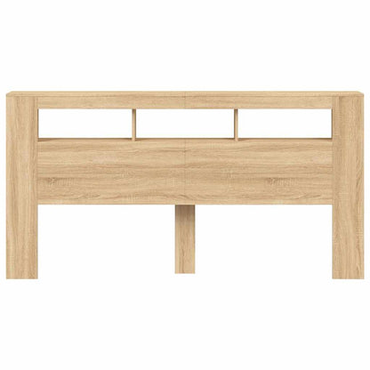 Sonoma Oak LED Headboard 200 cm - Engineered Wood Elegance