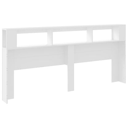 White LED Headboard 220x18.5x103.5 cm - Engineered Wood