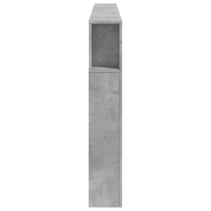 Concrete Grey LED Headboard 220x18.5x103.5 cm - Engineered Wood