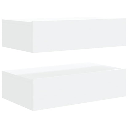 TV Cabinets with LED Lights 2 pcs White 60x35x15.5 cm