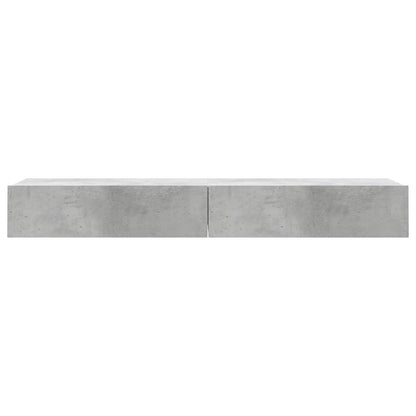 TV Cabinets with LED Lights 2 pcs Concrete Grey 60x35x15.5 cm