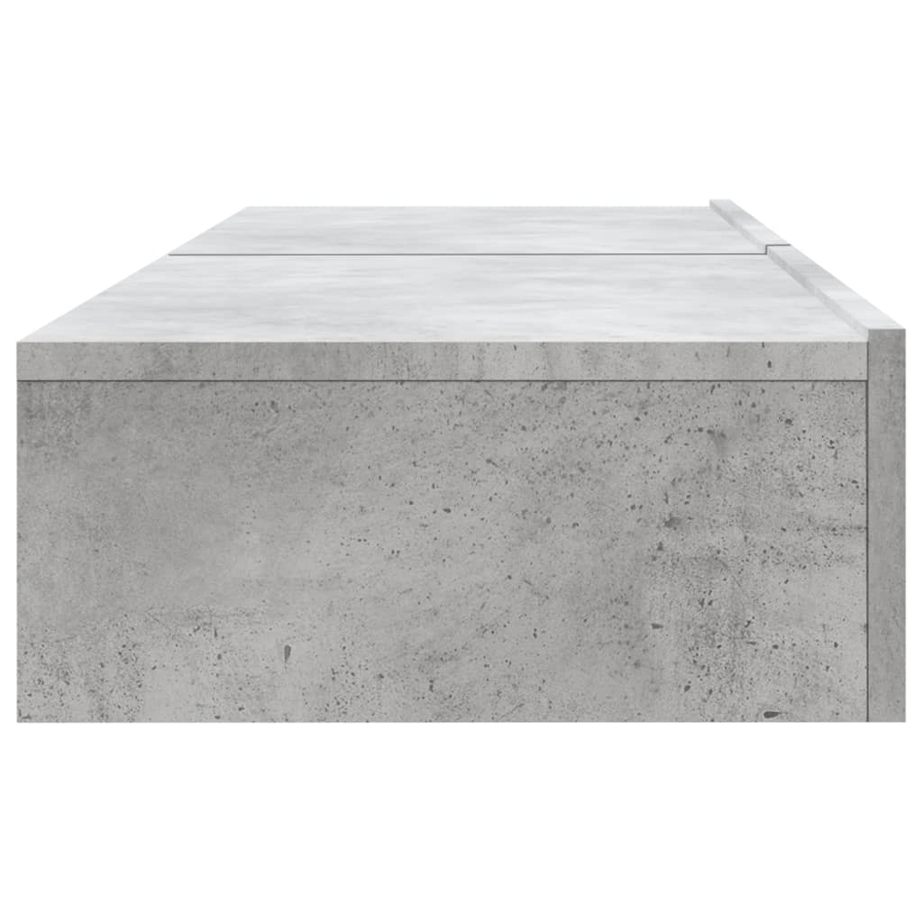 TV Cabinets with LED Lights 2 pcs Concrete Grey 60x35x15.5 cm