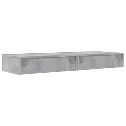 TV Cabinets with LED Lights 2 pcs Concrete Grey 60x35x15.5 cm