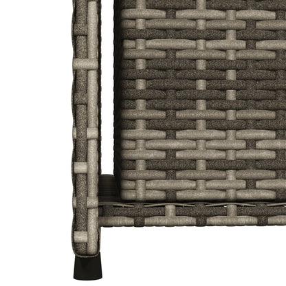 Stylish Grey Poly Rattan Garden Storage Cabinet 50x55x115 cm