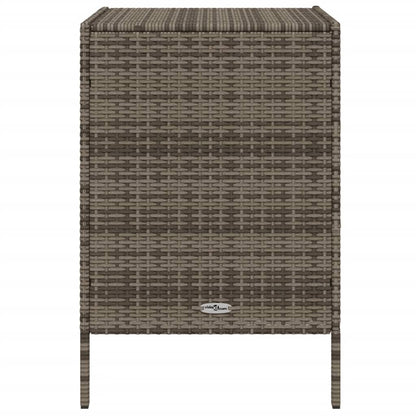 Poly Rattan Garden Storage Cabinet, Grey, 55x59x80 cm