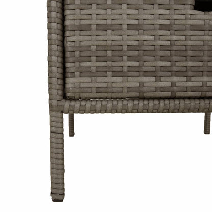 Poly Rattan Garden Storage Cabinet, Grey, 55x59x80 cm