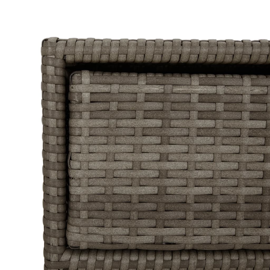 Poly Rattan Garden Storage Cabinet, Grey, 55x59x80 cm