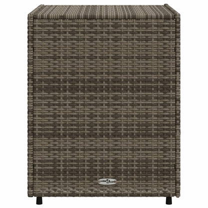 Compact Grey Poly Rattan Garden Storage Cabinet 55x59x69 cm