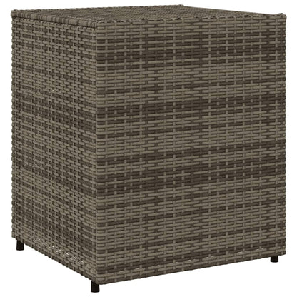 Compact Grey Poly Rattan Garden Storage Cabinet 55x59x69 cm