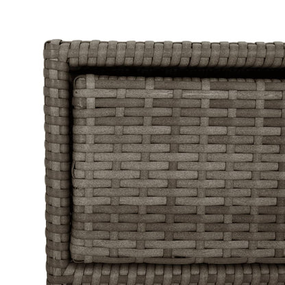 Compact Grey Poly Rattan Garden Storage Cabinet 55x59x69 cm