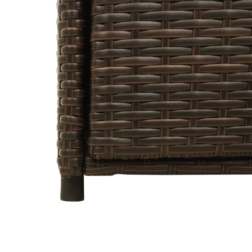 Poly Rattan Garden Storage Cabinet, Brown, 55x55x111 cm