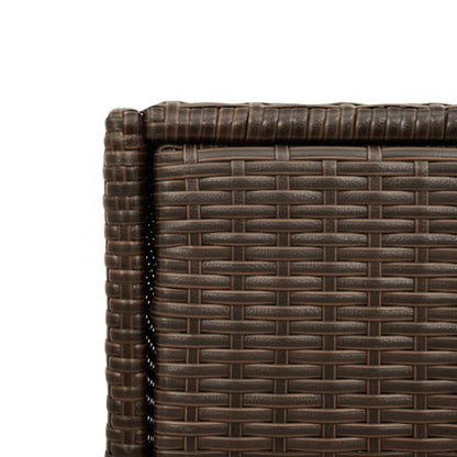 Poly Rattan Garden Storage Cabinet, Brown, 55x55x111 cm