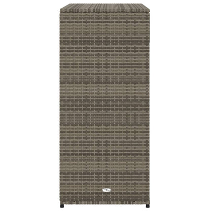 Poly Rattan Garden Storage Cabinet, Grey, 105x55x113 cm