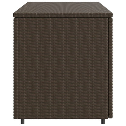 Stylish Brown Poly Rattan Garden Storage Cabinet 110x55x60.5 cm