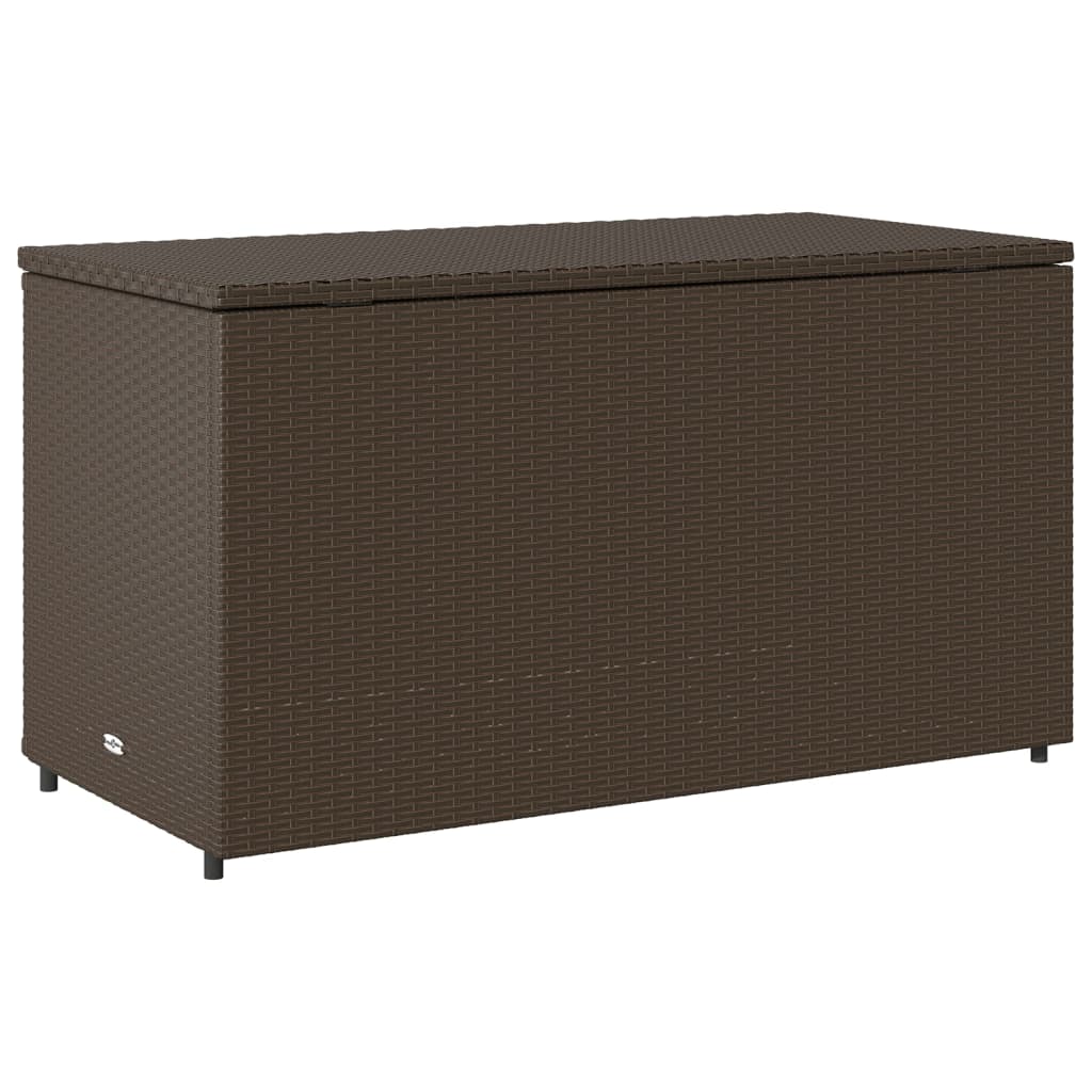 Stylish Brown Poly Rattan Garden Storage Cabinet 110x55x60.5 cm