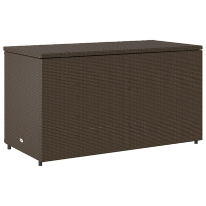 Stylish Brown Poly Rattan Garden Storage Cabinet 110x55x60.5 cm