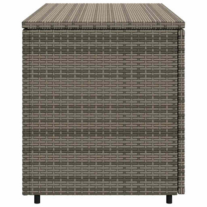 Grey Poly Rattan Garden Storage Cabinet 110x55x60.5 cm