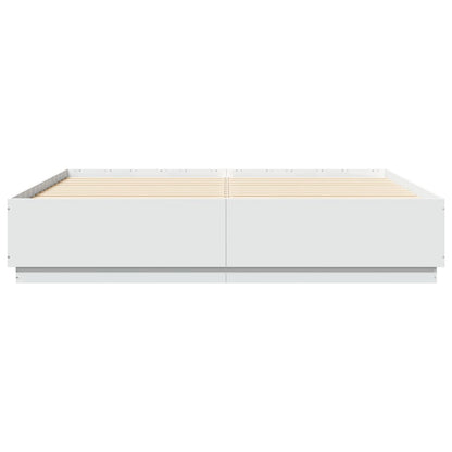 Bed Frame without Mattress White 200x200 cm