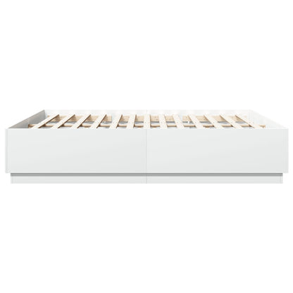 Bed Frame without Mattress White 200x200 cm