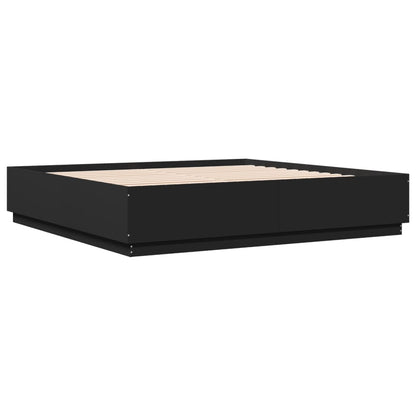 Bed Frame without Mattress Black 200x200 cm