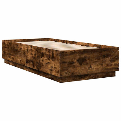Bed Frame without Mattress Smoked Oak 100x200 cm