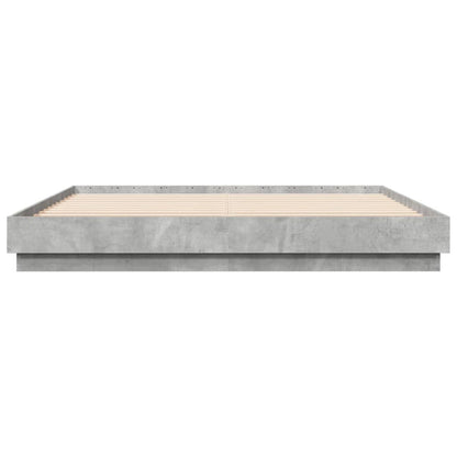 Bed Frame without Mattress Concrete Grey 180x200 cm Super King