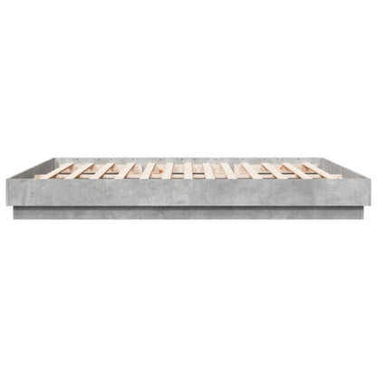 Bed Frame without Mattress Concrete Grey 180x200 cm Super King