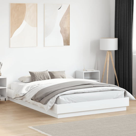 Bed Frame without Mattress White 160x200 cm