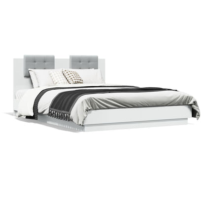Bed Frame without Mattress White 140x200 cm