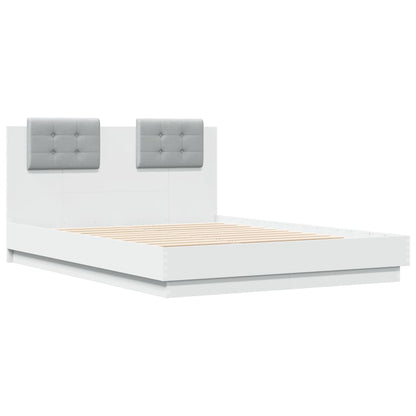 Bed Frame without Mattress White 135x190 cm Double
