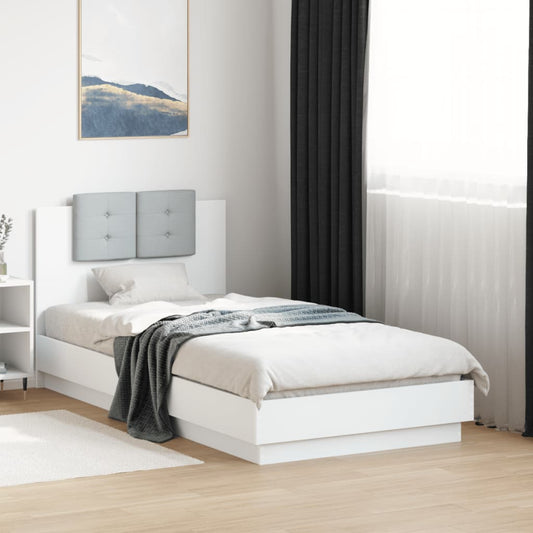Bed Frame without Mattress White 90x190 cm Single