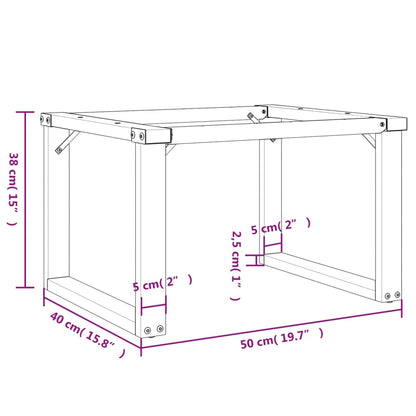 Steel O-Frame Coffee Table Legs 50x40x38 cm - Sleek & Durable Design