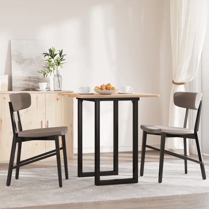 Sturdy Steel O-Frame Dining Table Legs, 60x40x73 cm, Black Finish