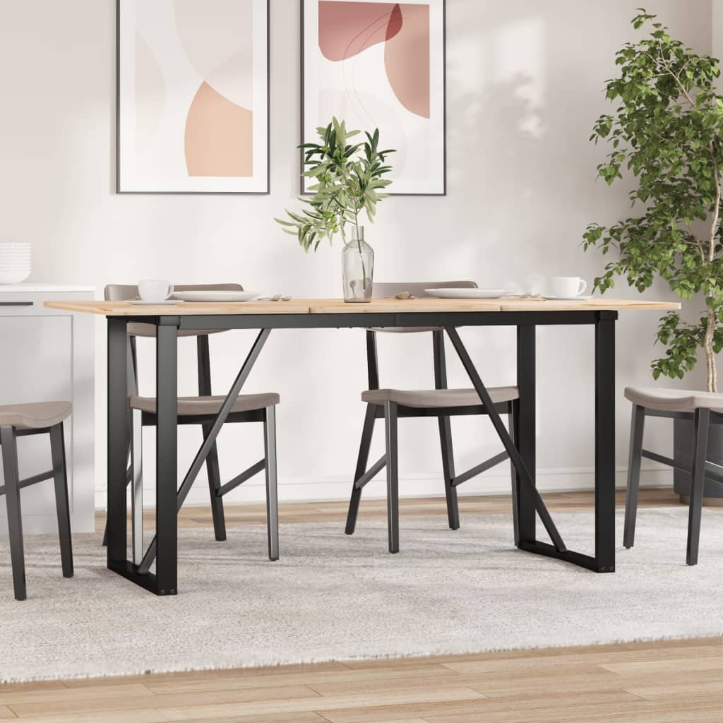 Steel O-Frame Dining Table Legs 120x60x73 cm – Durable & Stylish