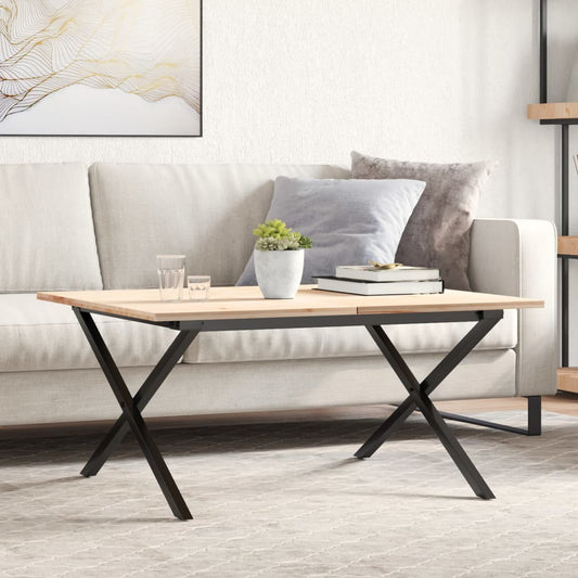 Sturdy Steel X-Frame Coffee Table Legs 80x70x43 cm - Sleek Design
