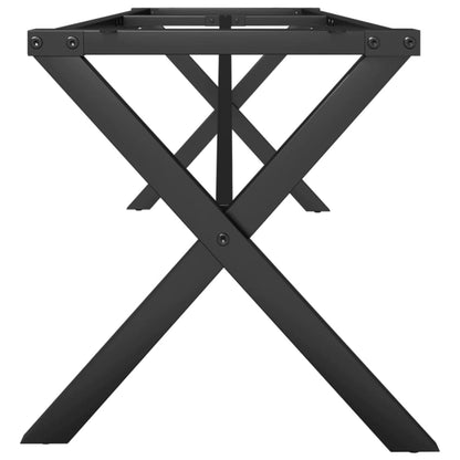 Steel X-Frame Coffee Table Legs, 140x30x43 cm - Durable Design
