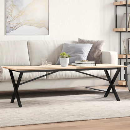 Steel X-Frame Coffee Table Legs, 140x30x43 cm - Durable Design