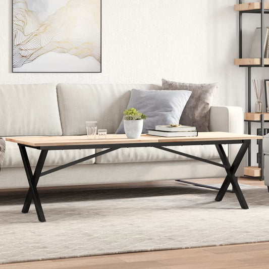 Steel X-Frame Coffee Table Legs, 140x30x43 cm - Durable Design