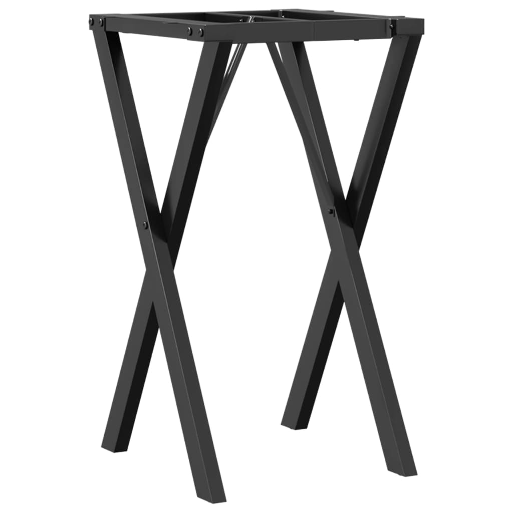 Steel X-Frame Dining Table Legs, 40x40x73 cm, Sturdy & Stylish