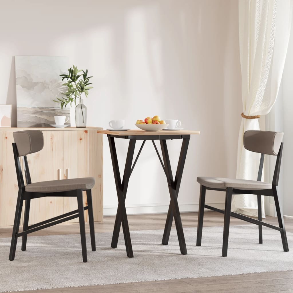 Steel X-Frame Dining Table Legs, 40x40x73 cm, Sturdy & Stylish