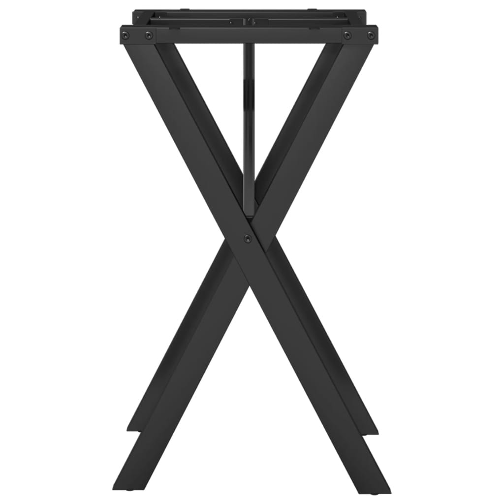 Steel X-Frame Dining Table Legs, 40x40x73 cm, Sturdy & Stylish