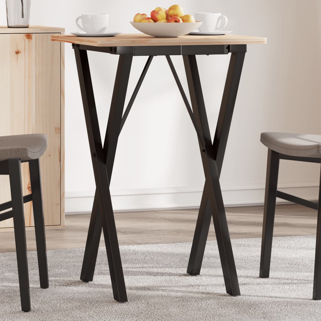 Steel X-Frame Dining Table Legs, 40x40x73 cm, Sturdy & Stylish