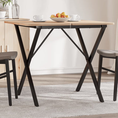 Steel X-Frame Dining Table Legs, 70x70x73 cm - Durable Design