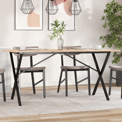 Steel X-Frame Dining Table Legs - 120x60x73 cm