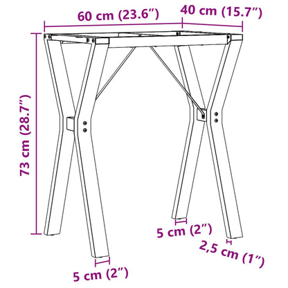 Steel Y-Frame Dining Table Legs 60x40x73 cm - Durable & Stylish
