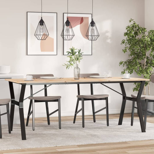 Steel Y-Frame Dining Table Legs 180x80x73 cm - Durable Design